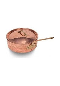 Resim Turna Bakır Karnıyarık Tencere Tek Kulp 1 No 16 Cm El Dövme Kırmızı Turna8196-1 