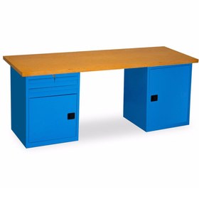 Resim Genel Markalar Çalışma Tezgahı 2 Çekmeceli Dolaplı (2130x650x800 mm ) 