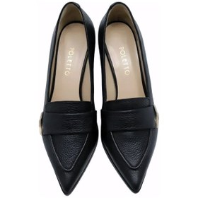 Resim Poletto Hakiki Deri Sıyah Ayakkabı Stiletto 9841 54-1299 Siyah 