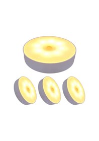 Resim Upway 4 Adet Sensörlü Şarjlı Mıknatıslı Led Lamba Seti - 8 Ledli Günışığı Renkli Gün Işığı 