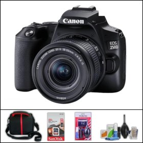 Resim Canon Eos 250 D + 18-55 mm Is Lens Dslr Fotoğraf Makinesi (Çanta + 32 GB Sd Kart + Temizlik Kiti Hediyeli) 