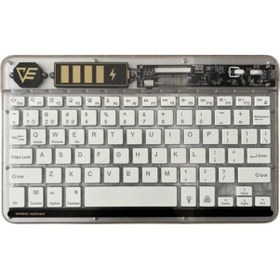 Resim Zr612 Rgb Şeffaf Beyaz Bluethooth Klavye Tdrtr 