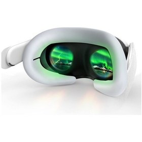 Resim Pazly Amvr Meta Quest 3 Vr Kulaklık Silikon Göz Maskesi Ter Önleyici Yüz Kapak - Beyaz, Kapsül Korumalı Beyaz 