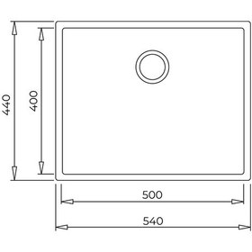 Resim Teka Square 50.40 Tg Tek Hazneli Tegranite+ Eviye - Avena Bej - 115230022 