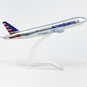 Resim Boeing 777 Uçak Modeli (AA) 1:400 Metal Kit Döküm Jumbo Yolcu Uçağı Modeli Koleksiyon ve Hediye için Noel Cadılar Bayramı Hediyesi 