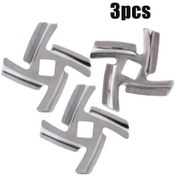 Resim Paslanmaz İç Delik 8mm Kıyma Makinesi Parçaları Mgb Serisi Kıyma Makinesi İçin Bıçak 3pcs 