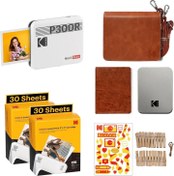 Resim Mini 3 Retro - Taşınabilir Fotoğraf Yazıcısı( Kare 8x8cm Baskı - Beyaz ) BUNDLE Kodak