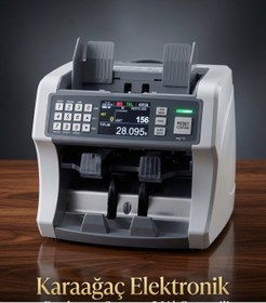 Resim Karaağaç Elektronik Sorter 30 Ülke Karışık Çift Katlı Printetli Tam Profosyonel Para Sayma Makinesi 