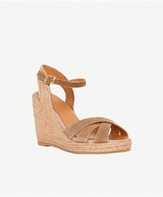 Resim Yargıcı Çapraz Bantlı Dolgu Süet Espadril 26ykay4033x 017 Bej 