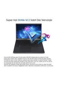 Resim Quadro NovaBook IN16-1650P-CS Ci5 1035G7 16gb 512gb 15.6" FreeDos Notebook 