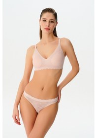 Resim Suwen Invisible Soft Dantelli String Külot Sw5988170 Pudra Pembesi 