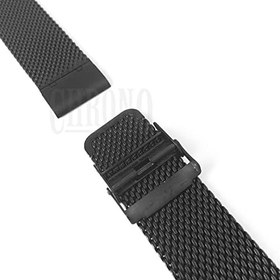 Resim Siyah Kalın Hasır Paslanmaz Çelik Saat Kordonu18-20-22-24mm Kayış 