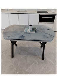 Resim Avenza Living 70 120 Sabit Gofret Yemek Masası Gri - Mermer 