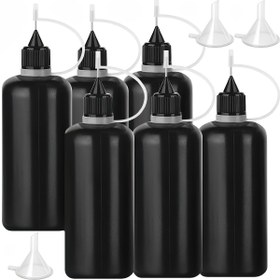 Resim 10 adet Siyah Yeniden Kullanılabilir Plastik Sıkma Şişeleri 30ml/1.01oz & 100ml/3.38oz - Tırnak Cilası Çıkarıcı, Kozmetikler, Boya, Kayganlaştırıcı için Hassas Dağıtım - Elde Yapım Sanat Projeleri, Sadece El Yıkama, Tırnak Bakım Ürünleri, El İşi Depolama Çözümleri, Şık Şişe Tasarımı, Basit Fonksiyonel Stil, Kolay Tutuşlu Nozul Kapak, Dayanıklı Plastik Şişeler 