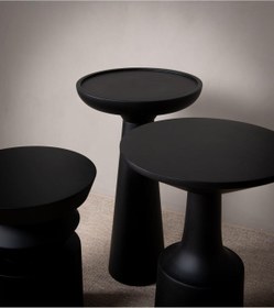 Resim Simillo Home&Living Wood Wooden 3'lü Fiskos Yan Sehpa Timeless Mantar Sehpa - Mushroom Table 3 pieces - Trio Series 