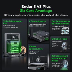 Resim Creality Ender 3 V3 Plus 3D Yazıcı 2024'TE Yeni 600 Mm/sn Tam Metal Gövde Yükseltilmiş Ekstruder Hızlı Değiştirilebilir Nozul Yeni Profesyonel Oyuncular, Eğitim Endüstrisi Vb. Için Büyük Baskı Boyutu 