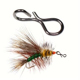 Resim 100 Adet Sağlam Fly Fishing Çıtçıt Klipsi - Hızlı Değiştirme Kilitleme Mekanizması, Alet Gerektirmeyen Kurulum, Alabalık, Levrek ve Turna Balığı İçin Uygun - Fly Fishing, Yemler için İdeal Balıkçılık Hediyesi (Dayanıklı Karbon Çelik Yapı), Aletsiz Bağlantı 