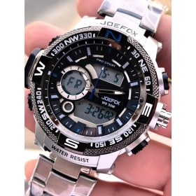 Resim Joefox Çelik Kordon Dijital ve Analog 2 Yıl Garantili 3 Atm Suya Dayanıklı Erkek Kol Saati JOE2.LC06 