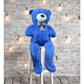 Resim Sole Peluş 120 cm Papyonlu Sevimli Ayı - Sevgiliye Özel % 100 Yerli Pelüş Ayıcık 