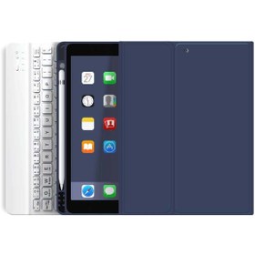 Resim TEKNETSTORE Samsung Galaxy Tab S6 Lite P610/p613 Tablet Uyumlu Bluetooth Klavyeli Kılıf (Türkçe Klavye) 