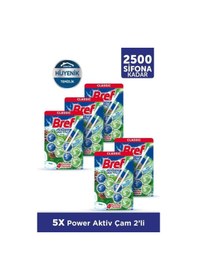 Resim Bref Power Aktiv Katı Klozet Blok Çam Kokulu 5 x 2'li 