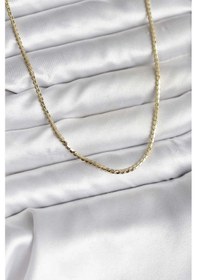 Resim Ceylan Adam 14k Gold Renk Kaplama Ezme Zincir Model Cm Kadın Kolye Çok Renkli 