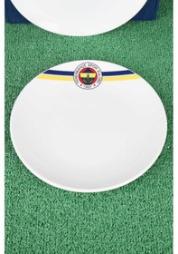 Resim Dekomus İle Lisanslı Fenerbahçe 6 Kişilik Servis Tabağı Seti 