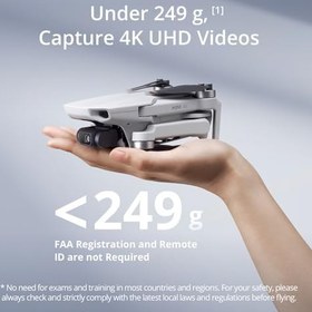 Resim DJI Mini 4K - 4K 30 Fps, Drone, Gri 