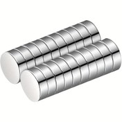 Resim 10 adet 6X2mm Yuvarlak Mıknatıslar, Sağlam Metal Nadir Toprak Mıknatısları, N35 Neodimyum Mıknatıslar, Beyaz Tahta Mıknatısı, Buzdolabı ve Ofis İçin Uygun 