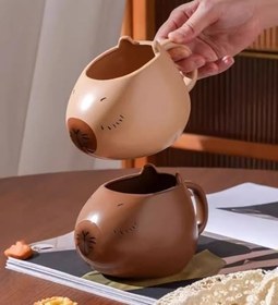 Resim Capybara Mood Temalı Seramik Kupa 