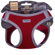 Resim Doggie Havalı Dokuma Reflektör Serisi Küçük Irk Göğüs Tasması Kırmızı XS-30-34Cm Kırmızı 