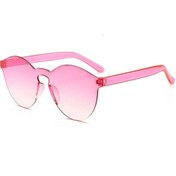 Resim Moonbıffy Motosiklet Moda Yuvarlak Şeker Lens Uv400 Çerçevesiz Güneş Gözlüğü Kadın/erkekwhıtemavi51 Beyaz 
