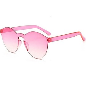 Resim Moonbıffy Motosiklet Moda Yuvarlak Şeker Lens Uv400 Çerçevesiz Güneş Gözlüğü Kadın/erkekwhıtemavi51 Beyaz 