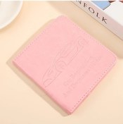 Resim Sunshine022 Pembe Renkli Sürücü Belgesi Cüzdanı Araç İçi Düzenleyici Ve Sigorta Kartları Cebi 