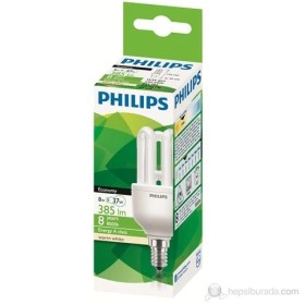 Resim Philips Small Economy 8W E14 Ww - Sarı Işık 