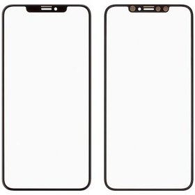 Resim iPhone XS Max Uyumlu Ön Cam Dokunmatik Lensi Ocalı Kalite-Siyah 