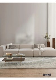 Resim Most Mollis Pro 3 Modül Sağ Kanepe 01 Lüks Beyaz Bukle Yataş Sü 