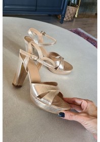 Resim 024 944 Topukla Kadın Yüksek Topuk Ayna Abiye Ayakkabı 001 