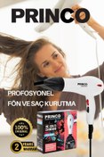 Resim Princo PROFESYONEL Fön, Şekillendirici ve Saç Kurutma Makinası 2400 W Özel Kutulu Beyaz PR-925 