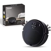 Resim Yenı Usb Süpürme Robotlu Süpürge Paspas 3 In 1 Akıllı Kablosuz 1500pa Sürükleme Black Siyah 