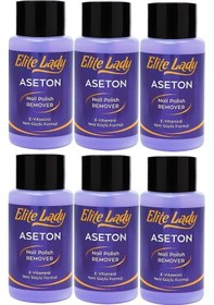 Resim Elite Lady E Vitaminli Tırnak Güçlendirici Aseton 6 x 200 ML 