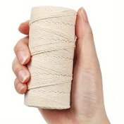 Resim 100% Pamuklu Kasap İpi | 99.97 metre Doğal Bej Pişirme İpi | Gıda Güvenliği, Izgara, Sosis ve El Sanatları için Çok Amaçlı Kullanım | Dayanıklı, Çok Yönlü Mutfak Kordonu 
