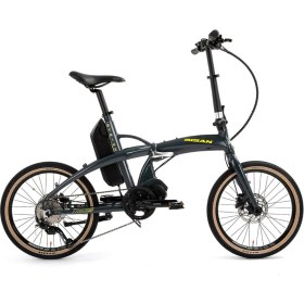 Resim Bisan E-Folding Strike 9s Shimano Katlanır Elektrikli Bisiklet Koyu Gri 