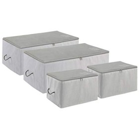 Resim GARENTAS 4'lü Gri Renkte Hurç Seti, Stuff & Things Depolama için 