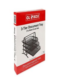 Resim Globox Metal Evrak Rafı 3lü Siyah No: 6255 