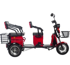Resim Stmax Elit 960 3 Tekerli Elektrikli Moped - Kırmızı 