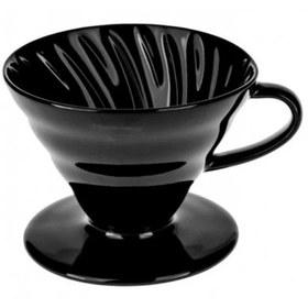 Resim V60 02 Seramik Dripper Kahve Demleme Ekipmanı - Siyah 