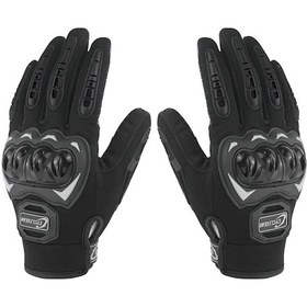 Resim Padalink Motorcycle Eldivenleri Siyah L: Tam Parmaklı, Kayma Önleyici, 2 Parmak Dokunmatik Ekran Uyumlu, Dört Mevsim Kullanıma Uygun 