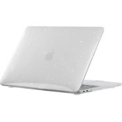 Resim Arabulalaca Macbook Pro 13' 2020 A2251 A2289 Kristal Şeffaf Simli Kılıf - Şeffaf 