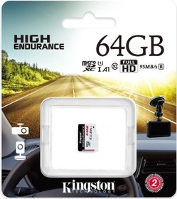 Resim Kingston High Endurance SDCE/64GB 64 GB MicroSDXC Class 10 UHS-I Hafıza Kartı 